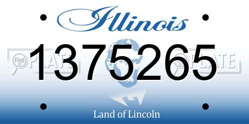 1375265 Illinois License Plate