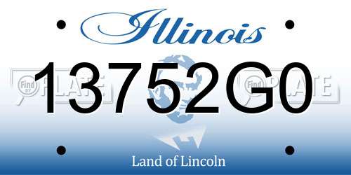 13752G0 Illinois License Plate