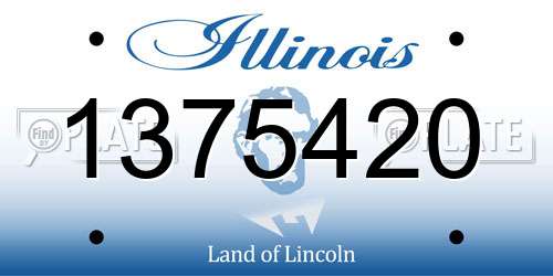 1375420 Illinois License Plate