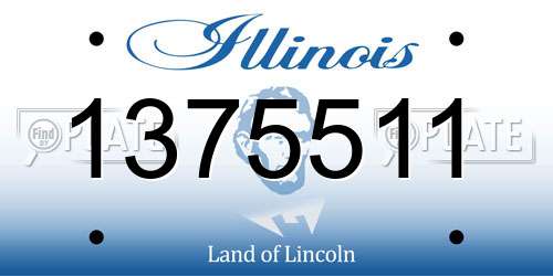 1375511 Illinois License Plate