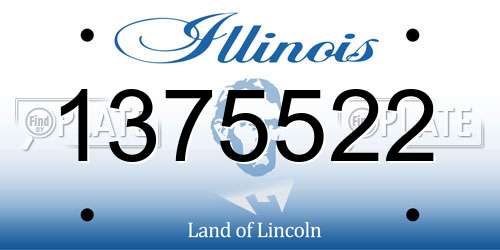 1375522 Illinois License Plate
