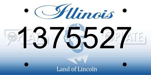 1375527 Illinois License Plate