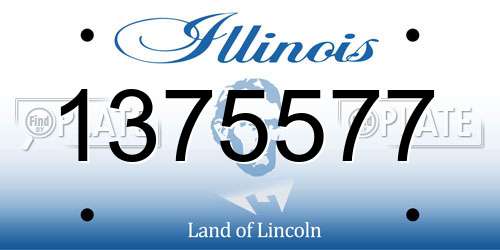 1375577 Illinois License Plate