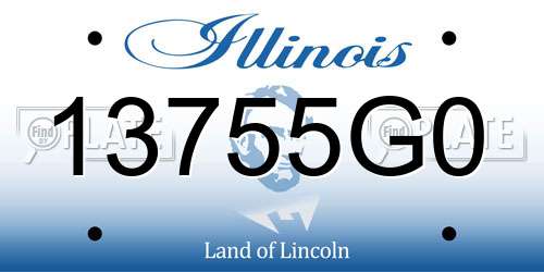 13755G0 Illinois License Plate
