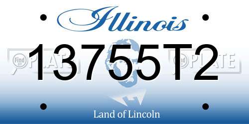 13755T2 Illinois License Plate