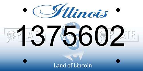1375602 Illinois License Plate