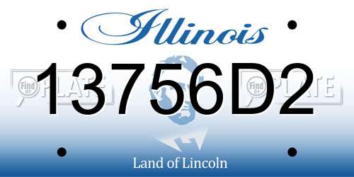 13756D2 Illinois License Plate