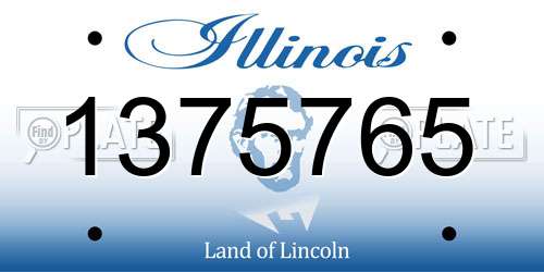 1375765 Illinois License Plate