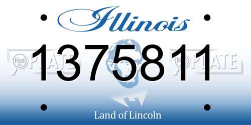 1375811 Illinois License Plate