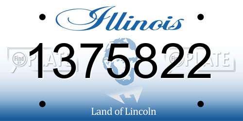 1375822 Illinois License Plate