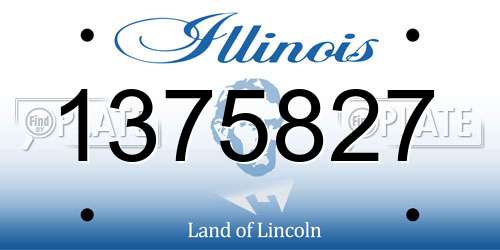 1375827 Illinois License Plate