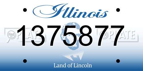 1375877 Illinois License Plate