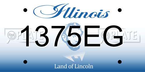 1375EG Illinois License Plate