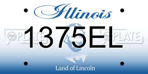 1375EL Illinois License Plate