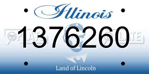 1376260 Illinois License Plate