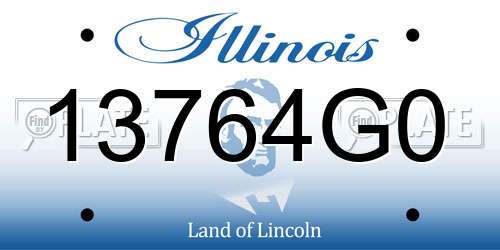 13764G0 Illinois License Plate