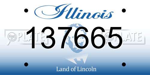 137665 Illinois License Plate