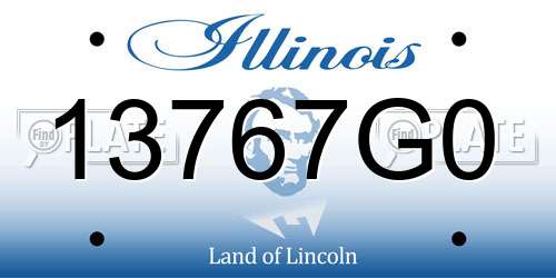 13767G0 Illinois License Plate