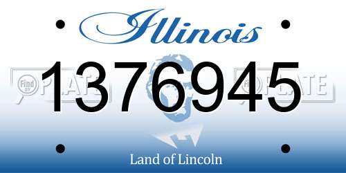 1376945 Illinois License Plate