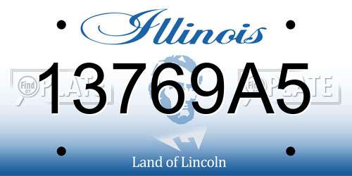 13769A5 Illinois License Plate