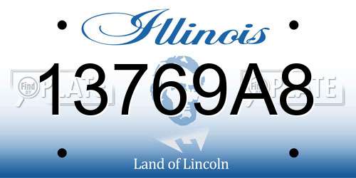 13769A8 Illinois License Plate
