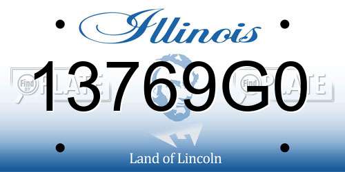 13769G0 Illinois License Plate