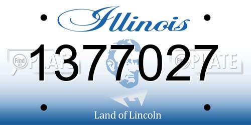1377027 Illinois License Plate