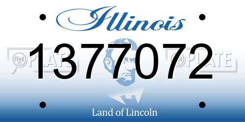 1377072 Illinois License Plate
