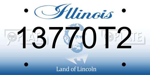 13770T2 Illinois License Plate