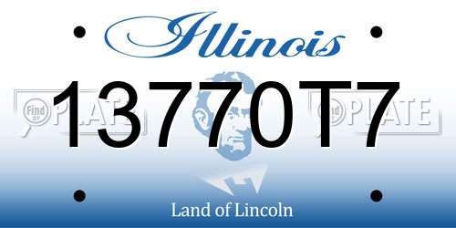 13770T7 Illinois License Plate