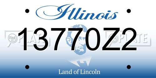 13770Z2 Illinois License Plate