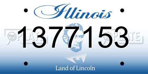 1377153 Illinois License Plate
