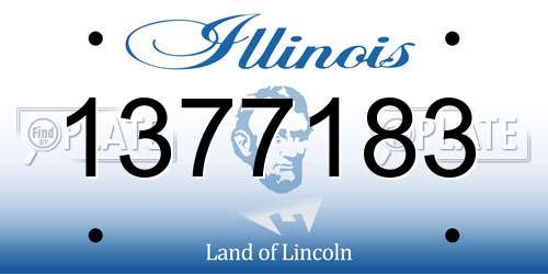 1377183 Illinois License Plate