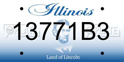 13771B3 Illinois License Plate