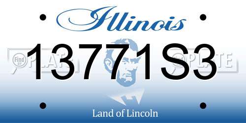 13771S3 Illinois License Plate