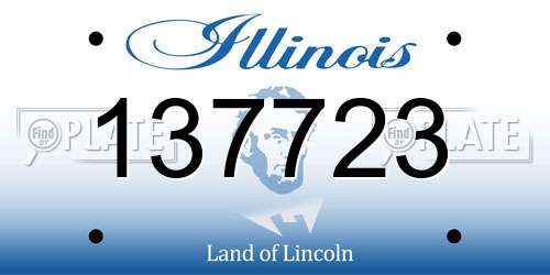 137723 Illinois License Plate