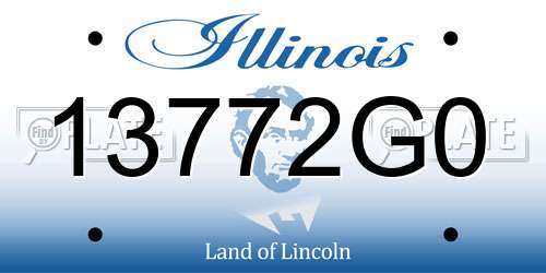 13772G0 Illinois License Plate