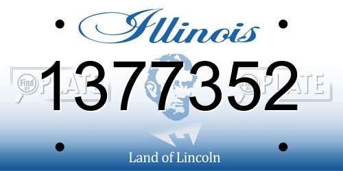 1377352 Illinois License Plate