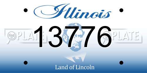 13776 Illinois License Plate