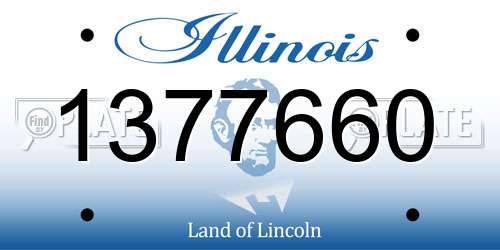 1377660 Illinois License Plate