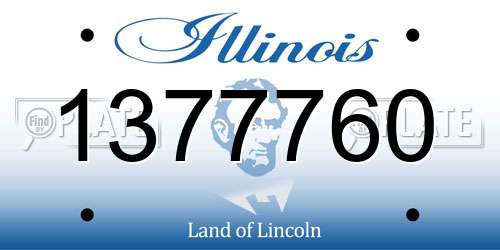 1377760 Illinois License Plate