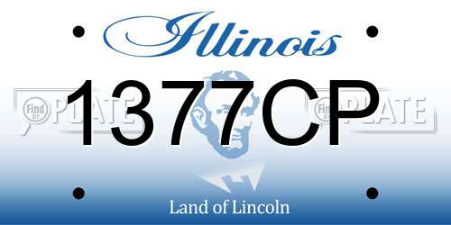 1377CP Illinois License Plate