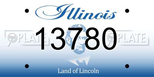13780 Illinois License Plate