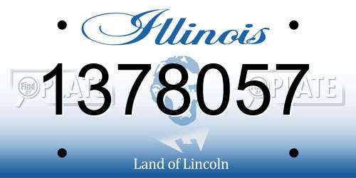 1378057 Illinois License Plate