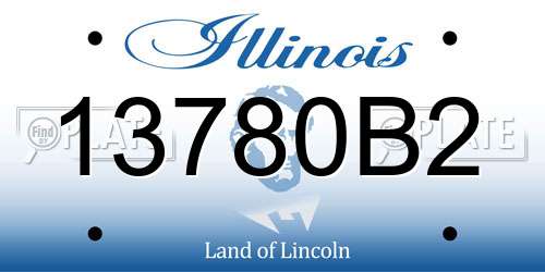13780B2 Illinois License Plate