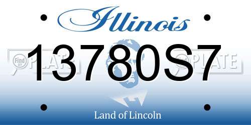 13780S7 Illinois License Plate