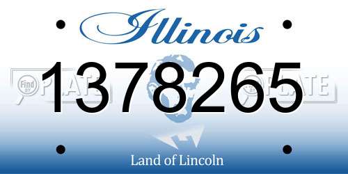 1378265 Illinois License Plate