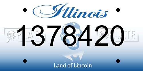 1378420 Illinois License Plate