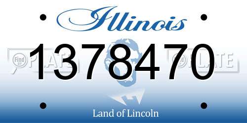 1378470 Illinois License Plate