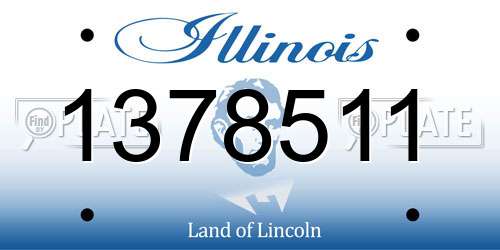 1378511 Illinois License Plate